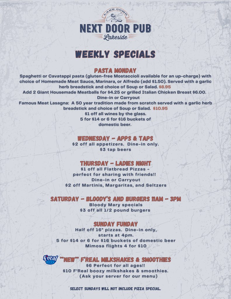 Weekly Specials